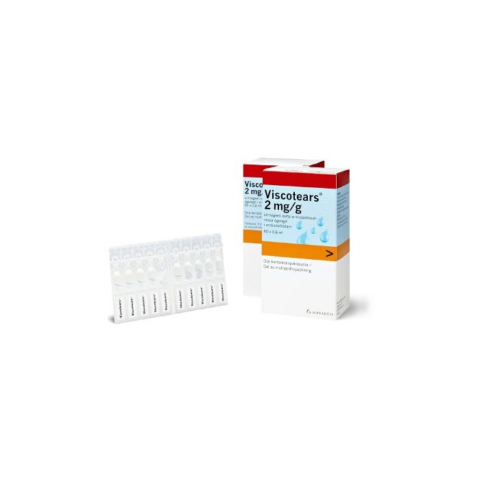 VISCOTEARS silmägeeli, kerta-annospakkaus 2 mg/g 120 x 0,6 ml kuva 2
