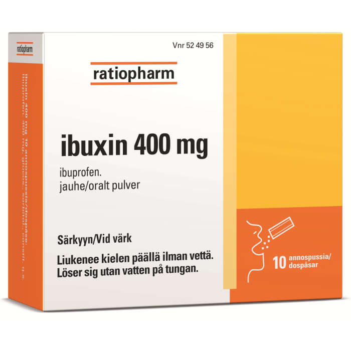IBUXIN jauhe 400 mg 10 kpl kuva 2