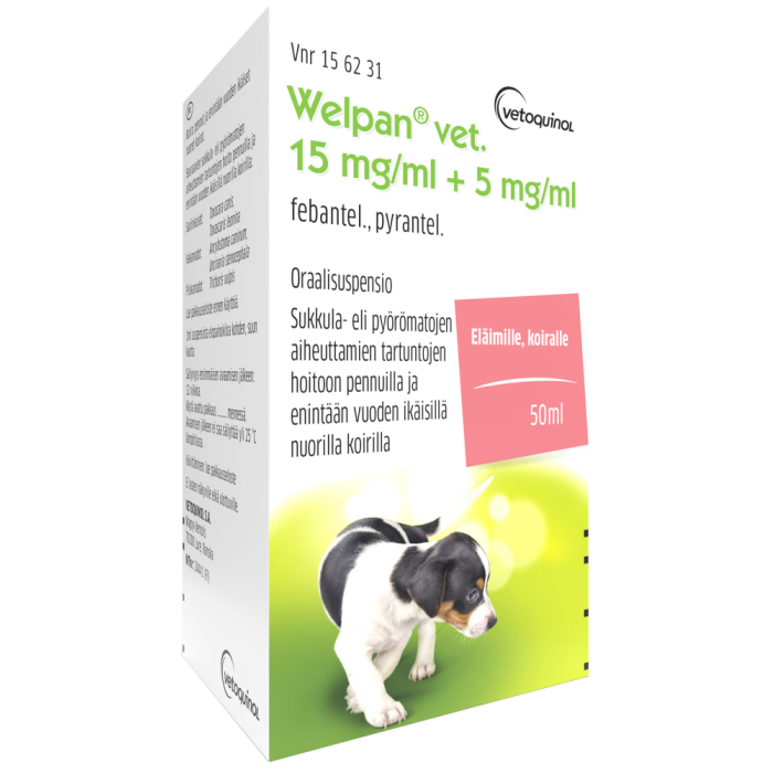 WELPAN VET. oraalisuspensio 15 mg/ml + 5 mg/ml 50 ml kuva 2