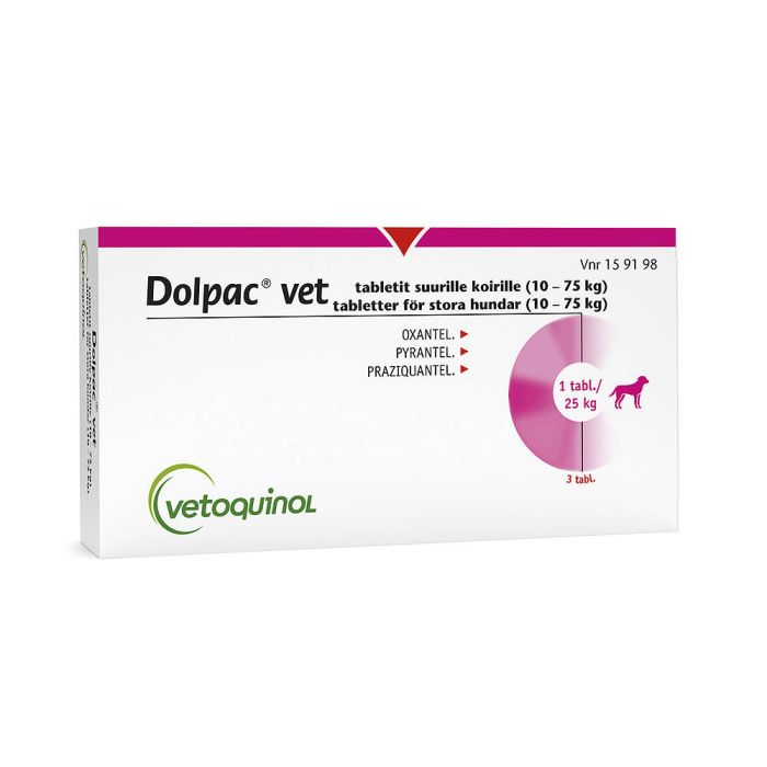 DOLPAC VET tabletti 500.70 mg / 124.85 mg / 125.00 mg 3 fol kuva 2