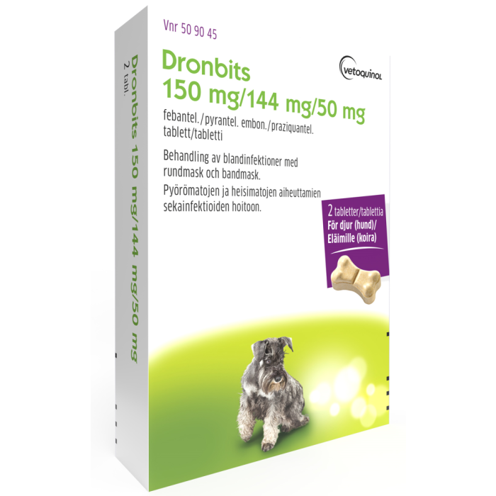 DRONBITS tabletti 150 mg / 144 mg / 50 mg 2 fol kuva 2