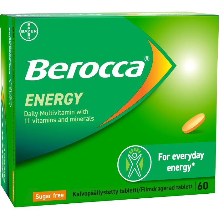 Berocca Energy tabletti, kalvopäällysteinen läpipainopakkaus 60 kpl