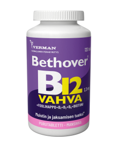 Bethover Vahva B12 Mansikka 120 tabl