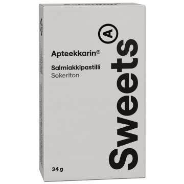 Apteekkarin Salmiakkipastilli sokeriton 34 g