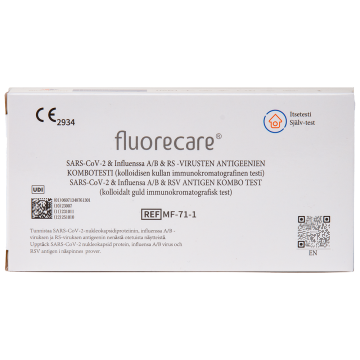 Fluorecare SARS-CoV-2, infl A/B- ja RSV 1 kpl