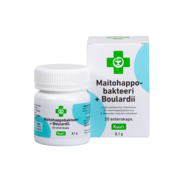 APTEEKKI Maitohappobakteeri + Boulardii Kuuri 20 enterokaps