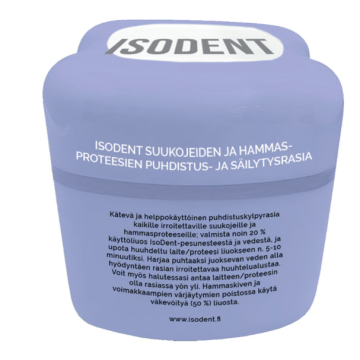 IsoDent suukojeiden ja hammasproteesien puhdistus- ja säilytysrasia 1 kpl