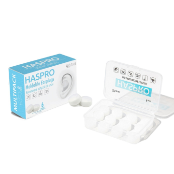 Haspro MOLDABLE silikonikorvatulp. vaalea 6 paria