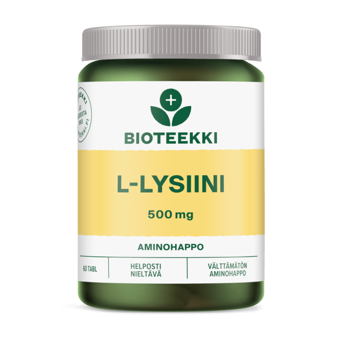1000028928_Bioteekki_L_Lysiini_60_tabl_pakkauskuva_Pakkauskuva24321_png
